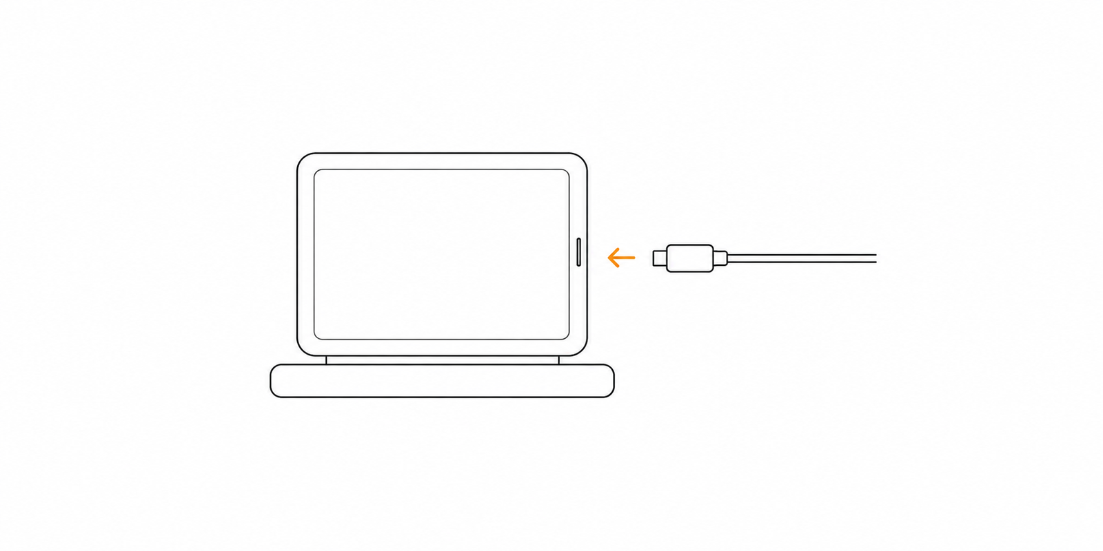 USB-C Kabel in den VexaMiner einstecken